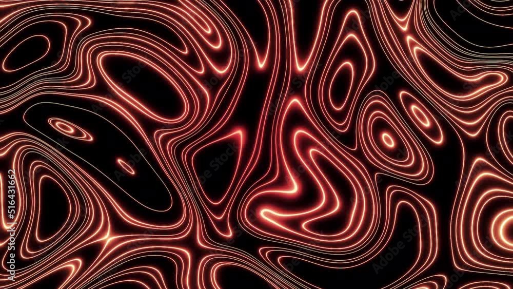 Poster psychedelic liquid pattern with lines. design. beautiful lines move in oval pattern. liquid lines mo