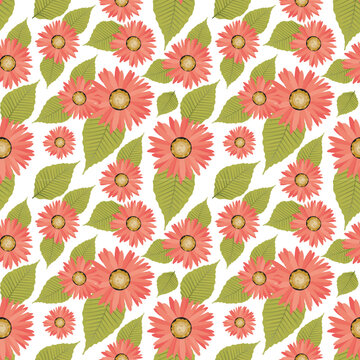 seamless pattern with flowers for background and wallpaper © Nurmalati