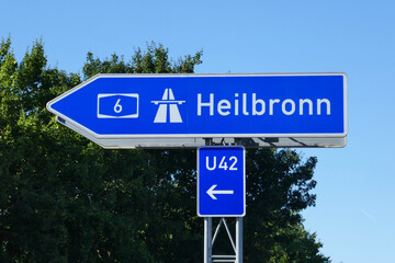 Autobahnauffahrt richtung Heilbronn