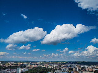 clouds over the city