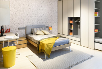 Child bedroom with modern furniture