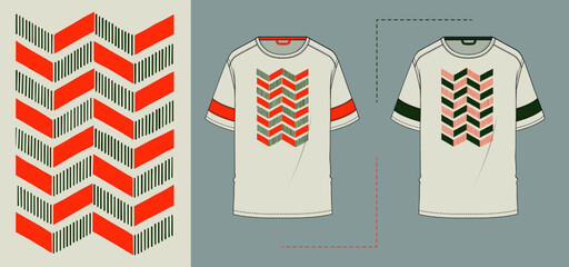 Geometric line design, T-shirt design, line artwork