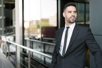 businessman in suit at street