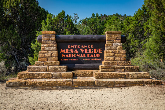 Mesa Verde National Park Entrance Sign