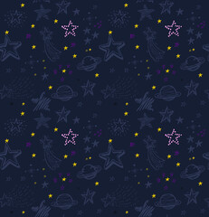 Fototapeta premium seamless pattern with stars, 