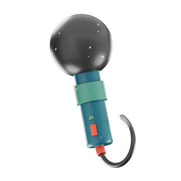 Premium handy microphone Technology Multi media icon 3d rendering on isolated background 