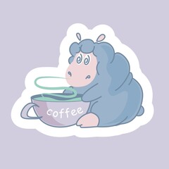 sheep and coffee stickers