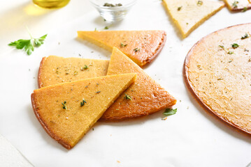 Socca gluten-free chickpea flatbread