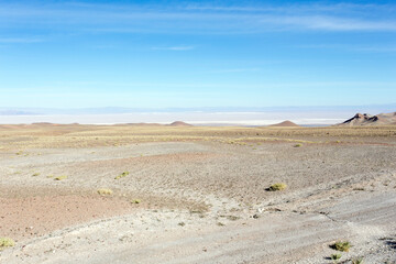 View of desert landscape in San Pedro de Atacama