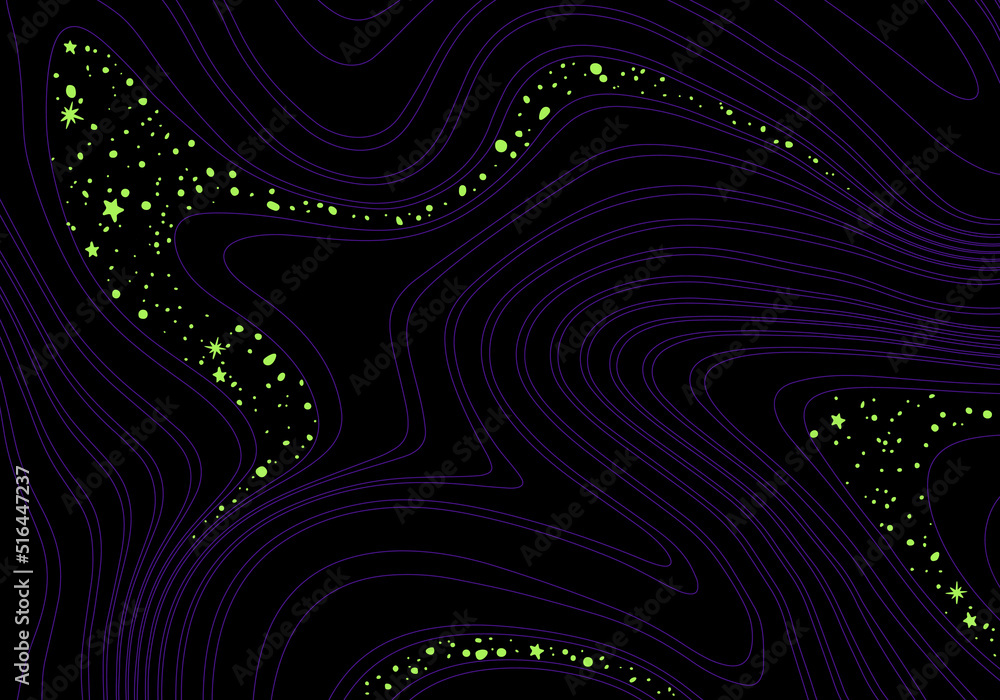 Poster vector background with stars and stripes. dark abstract illustration of galaxy. aesthetic of celesti