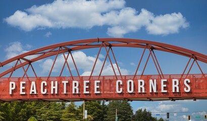 Peachtree Corners sign in Norcross Georgia