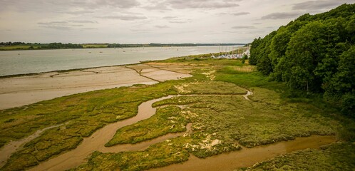 Orwell River in the county of Suffolk in England