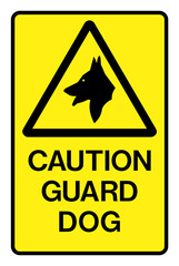 Caution Guard dog notice