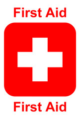 Fototapeta premium First Aid sign, Red cross 