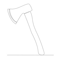 one continuous line drawing of an ax vector