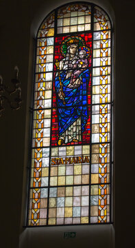 Wejherowo, Poland, May 14, 2022: The interior of the church of St. Trinity Church in Wejherowo