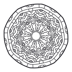 ornamental round ornament for coloring page