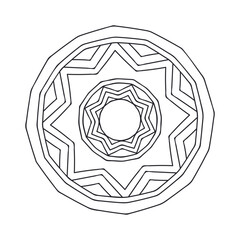 ornamental round ornament for coloring page