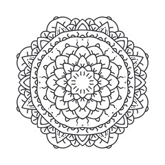 ornamental round ornament for coloring page