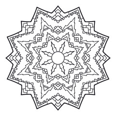 ornamental round ornament for coloring page