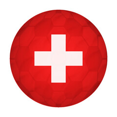 Obraz premium Football Soccer Ball with Switzerland Flag Qatar 2022 World Cup 