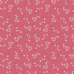 Willow pattern. Willow seamless background. Vector illustration