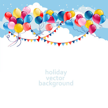 Festive background with balloons