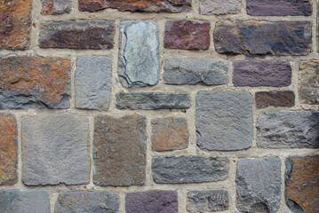 Texture of a stone wall. Old castle stone wall texture background. Stone wall as a background or texture.