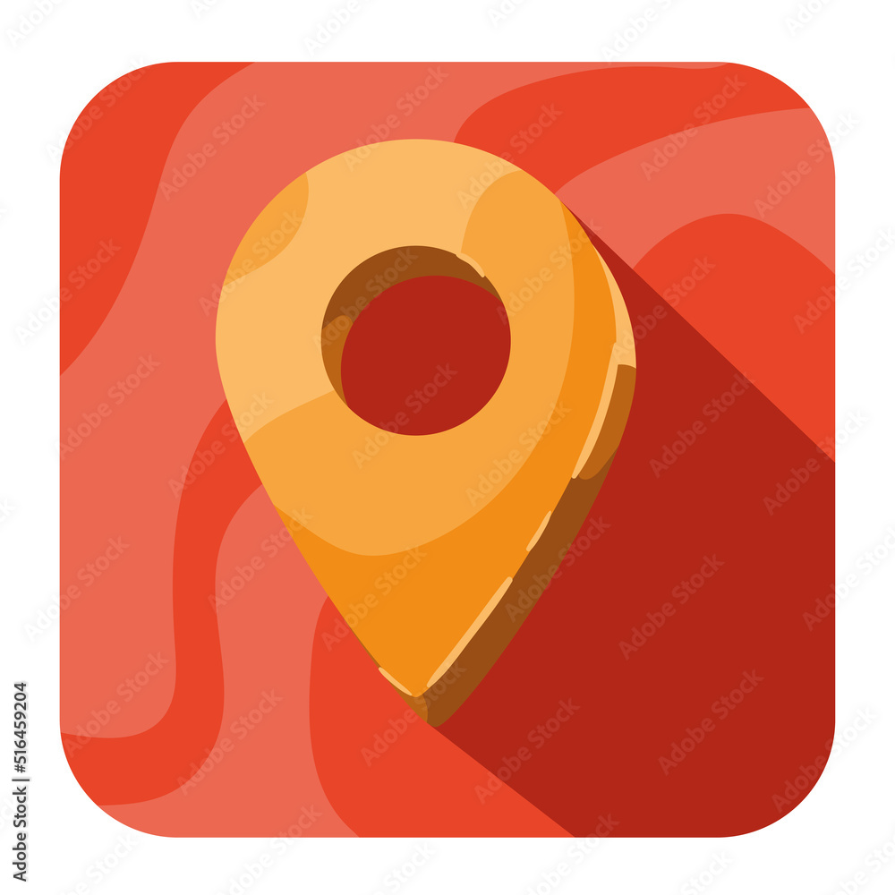 Poster pin location app button