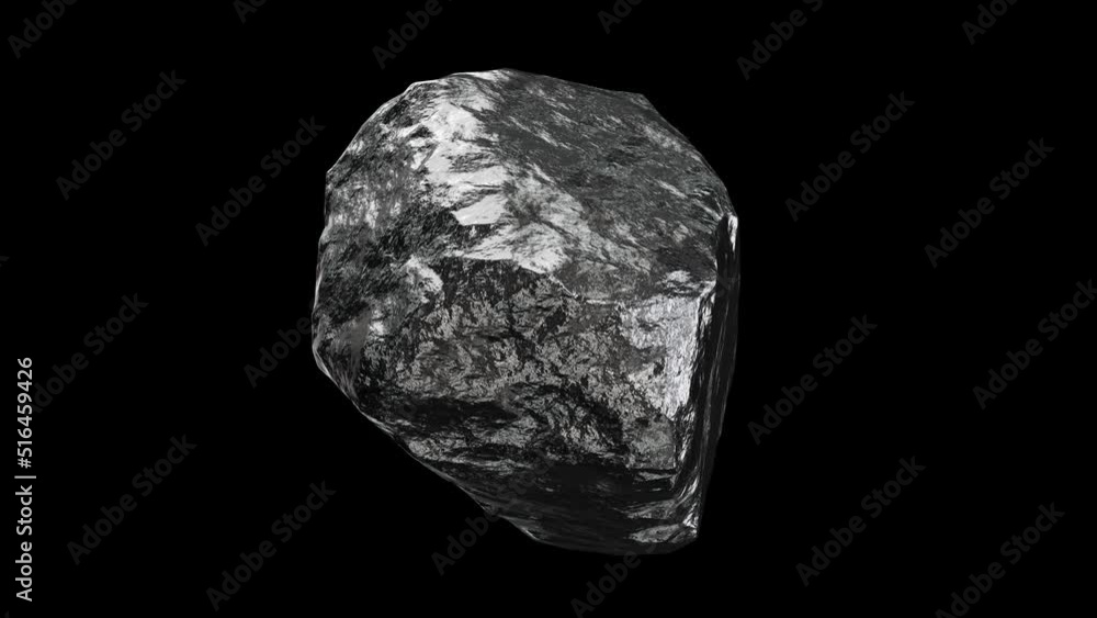 Aufkleber realistic looping 3d animation of the aluminium nugget demonstration rendered in uhd with alpha matt