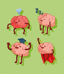 set of brains comic