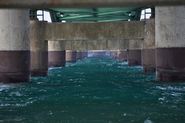 Under Mackinac Bridge