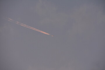 Commercial Plane During Sunset 