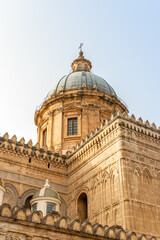 Fototapeta na wymiar cathedral city palermo sicily italy in summer