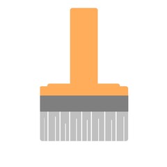 Brush for paint on a white background.