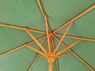 Underside of Tropical Thatch Beach Mexican Resort Umbrella