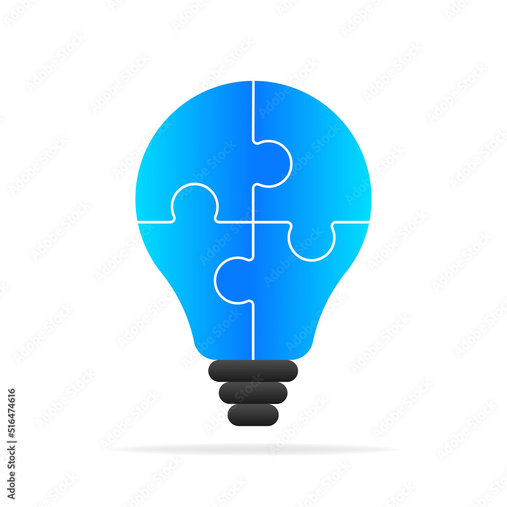 Poster idea lamp in cartoon style. isolated background. realistic vector illustration. simple vector illust