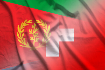 Eritrea and Switzerland political flag international contract CHE ERI