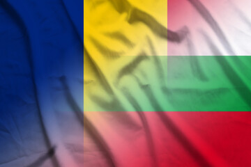 Romania and Bulgaria national flag transborder negotiation BGR ROU