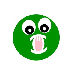 Seal smile on white background.