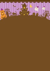 オシャレな手描きのハロウィーンの背景イラスト