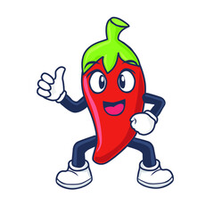 Hot Chili Mascot Vector Illustration For 