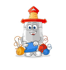 sword tailor mascot. cartoon vector