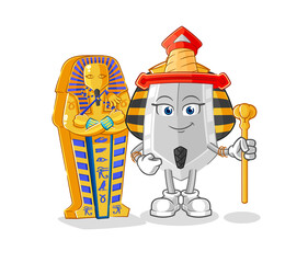 sword ancient egypt cartoon. cartoon mascot vector