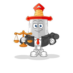 sword lawyer cartoon. cartoon mascot vector