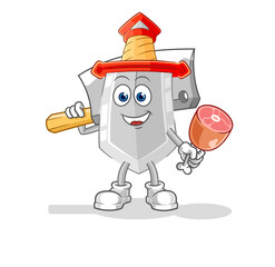 sword Butcher illustration. character vector