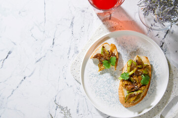 Healthy and tasty sandwich, quick snack.