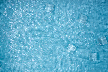 water drops on blue background