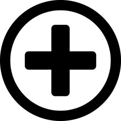 Plus Icon vector illustration on white background..eps