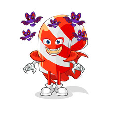 candy cane Dracula illustration. character vector